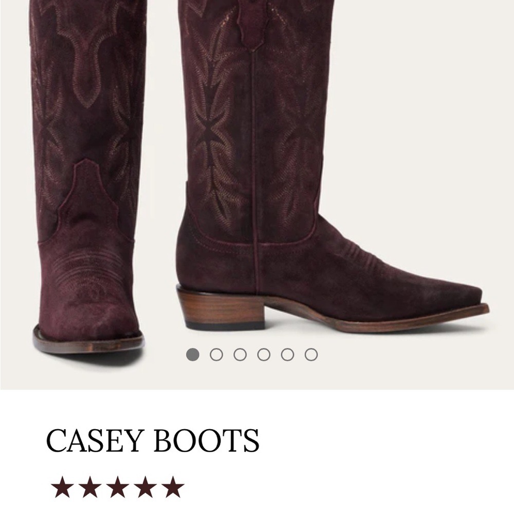 Casey Suede Cowboy Boots in Deep Burgundy